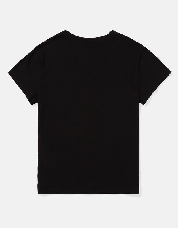 Camiseta con Gráfico Manga Corta Mujer AE - Negro
