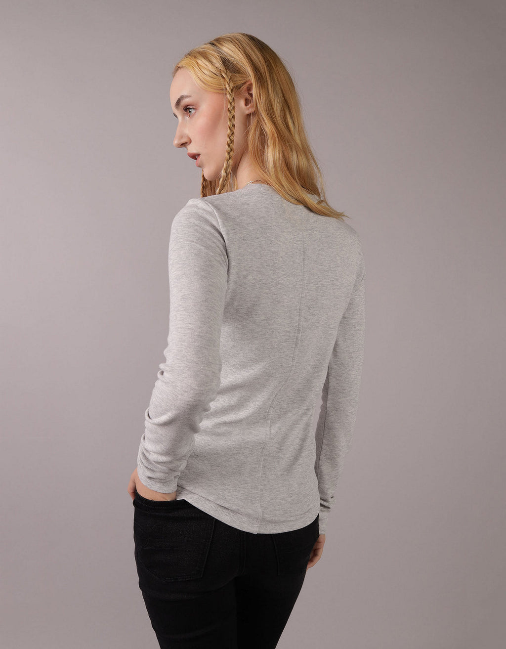 Camiseta cuello redondo Manga Larga con gráfico Mujer AE - Generico 0300_9751_050_ob
