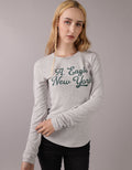 Camiseta cuello redondo Manga Larga con gráfico Mujer AE - Generico 0300_9751_050_of