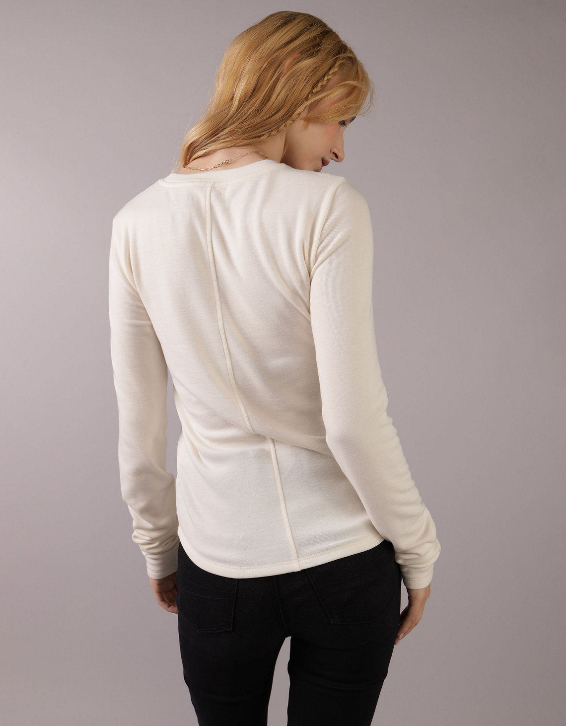 Camiseta cuello redondo Manga Larga con gráfico Mujer AE - Generico 0300_9751_106_ob