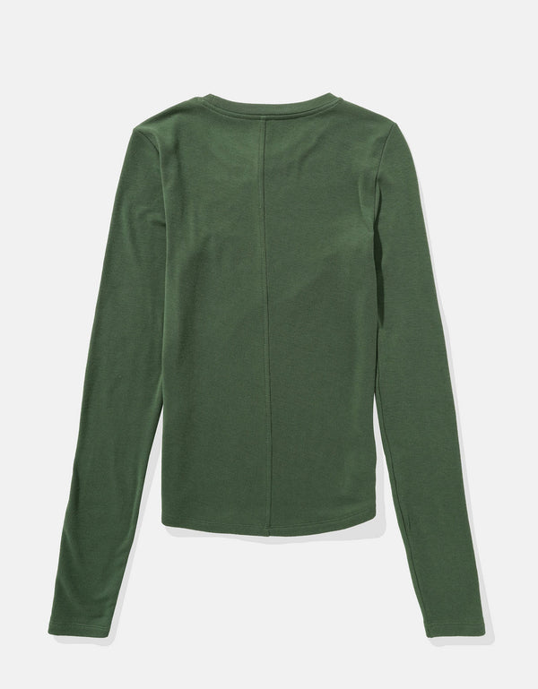 Camiseta cuello redondo Manga Larga con gráfico Mujer AE - Generico