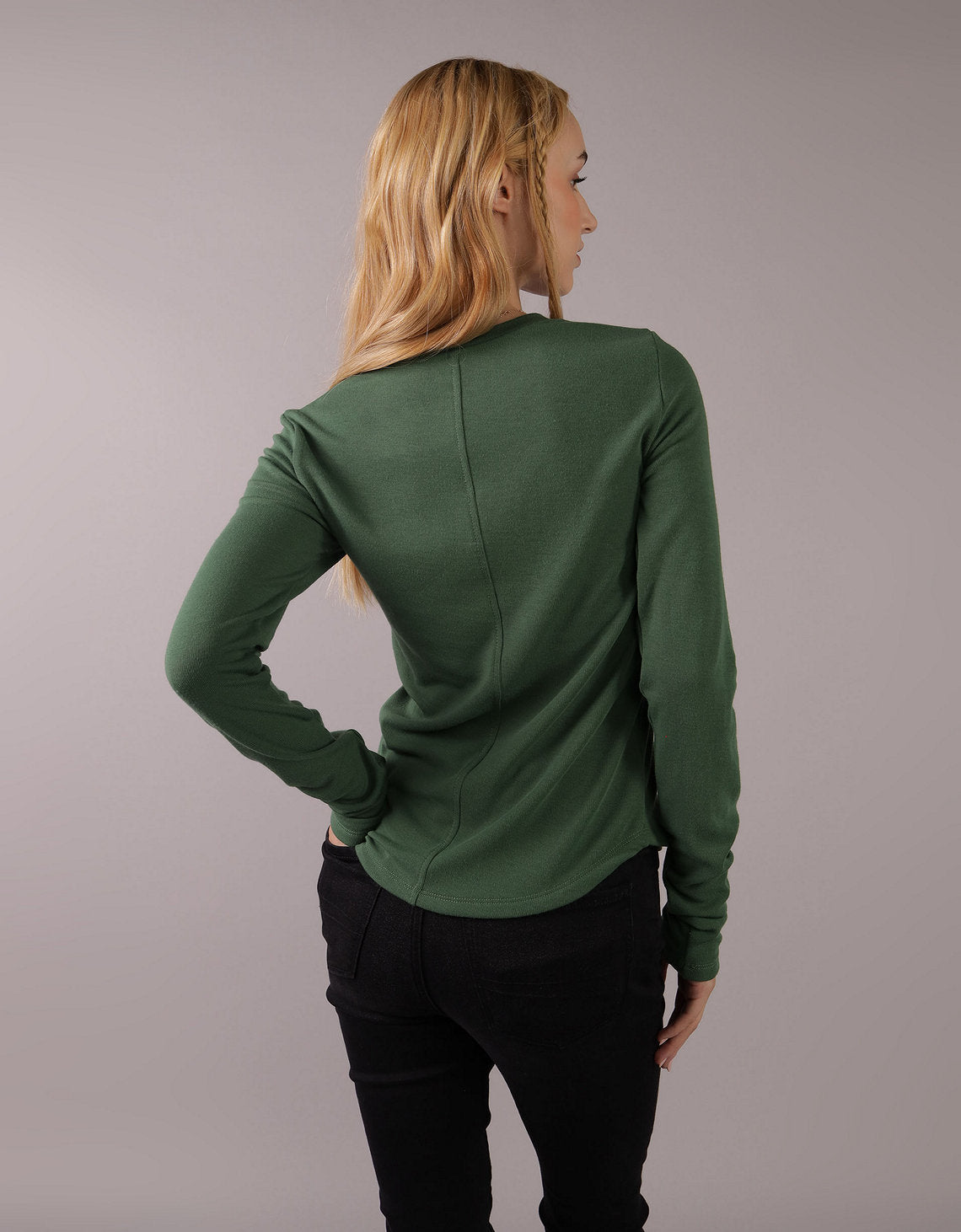 Camiseta cuello redondo Manga Larga con gráfico Mujer AE - Generico 0300_9751_337_ob