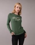 Camiseta cuello redondo Manga Larga con gráfico Mujer AE - Generico 0300_9751_337_of