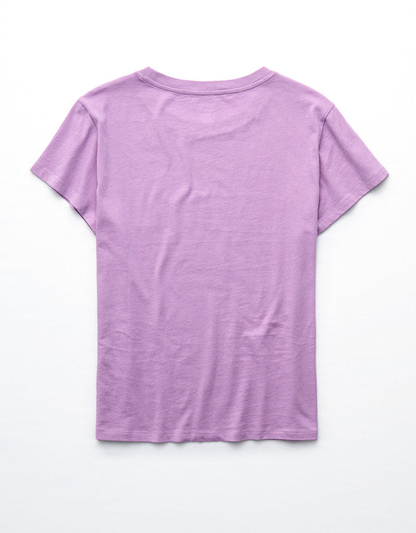 Camiseta con gráfico de mujer AE - Morado