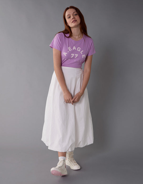 Camiseta con gráfico de mujer AE - Morado