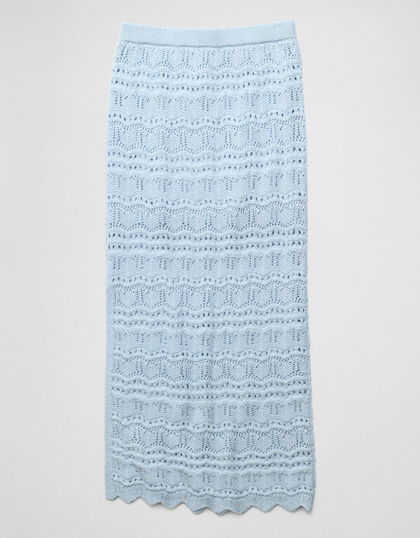 Falda Maxi de Crochet de Tiro Medio Ae Sunchaser - Azul