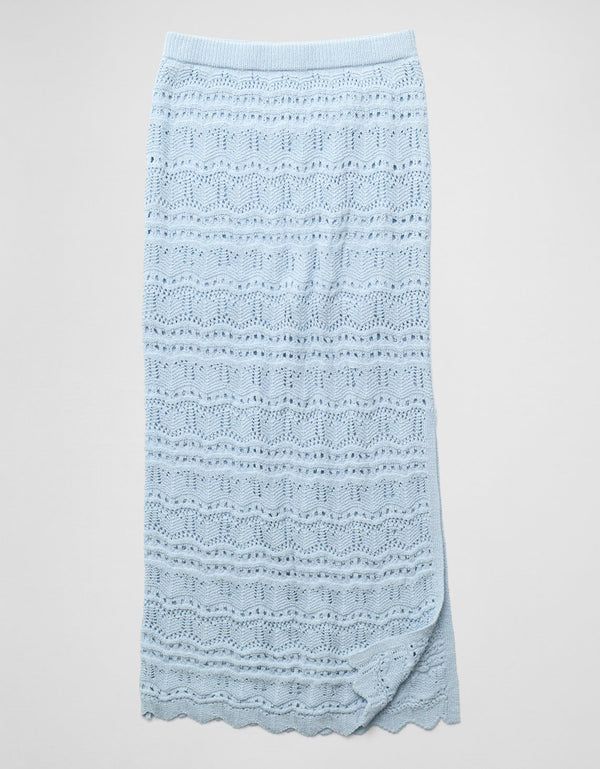 Falda Maxi de Crochet de Tiro Medio Ae Sunchaser - Azul