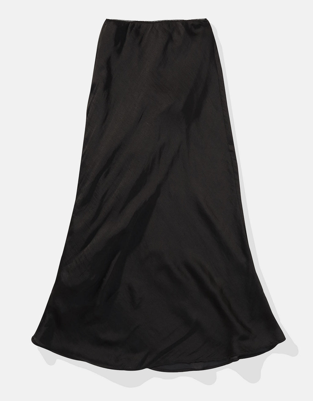 Falda midi de tiro alto Ae con abertura - Negro 0313_4976_001_f