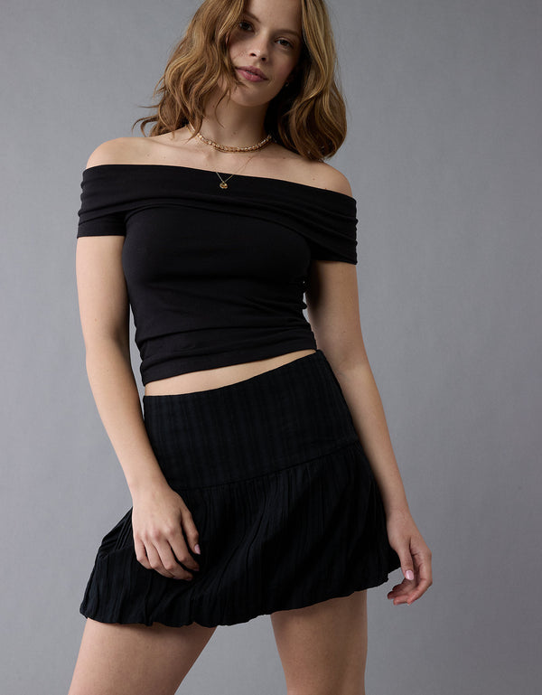 Falda Bubble Ae - Negro