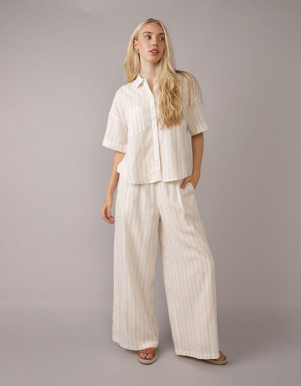 AE Pantalones de Mezcla de Lino - Generico