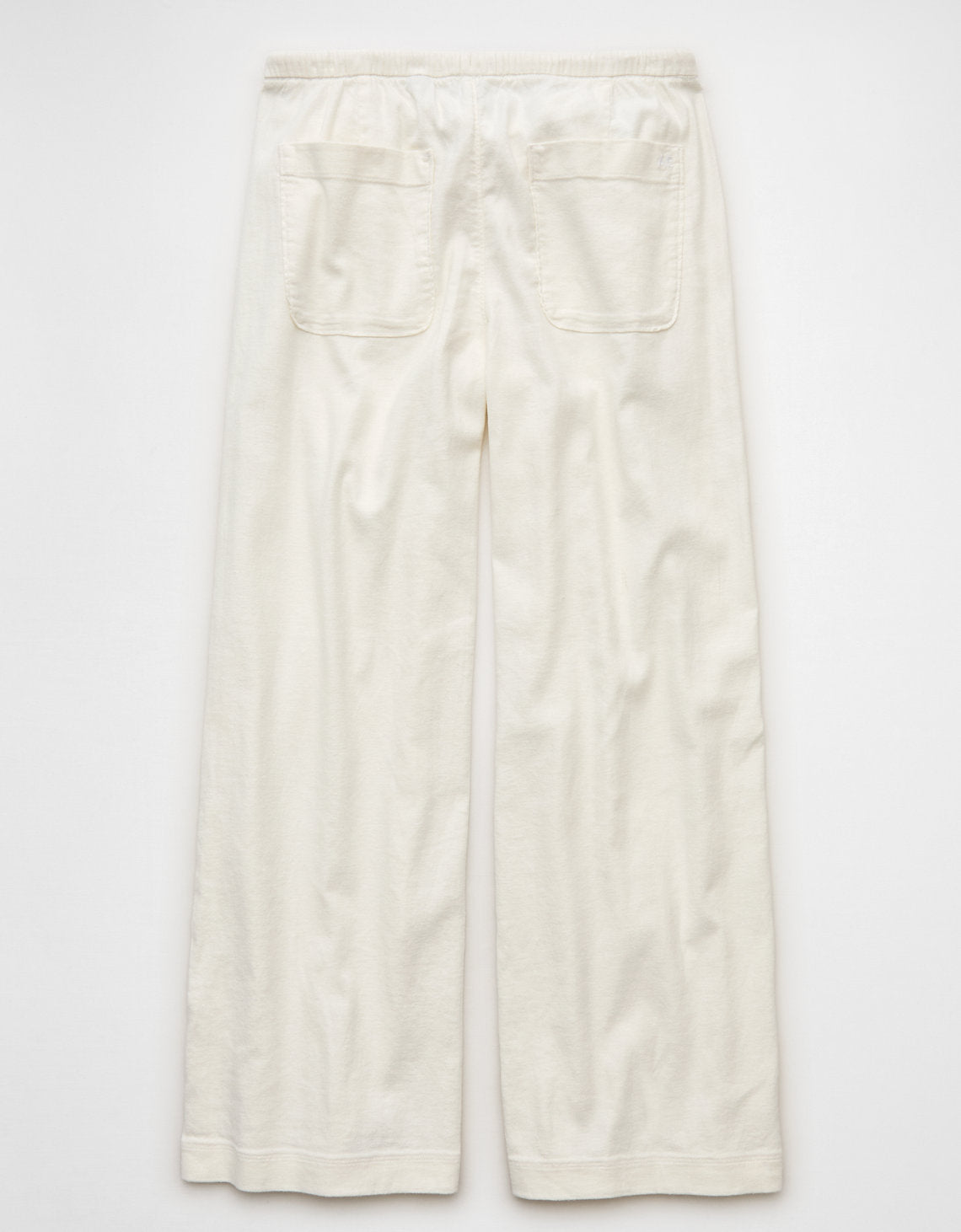 Pantalón ajustable de lino mezclado de talle bajo Ae Stretch - Blanco 0316_5696_100_b