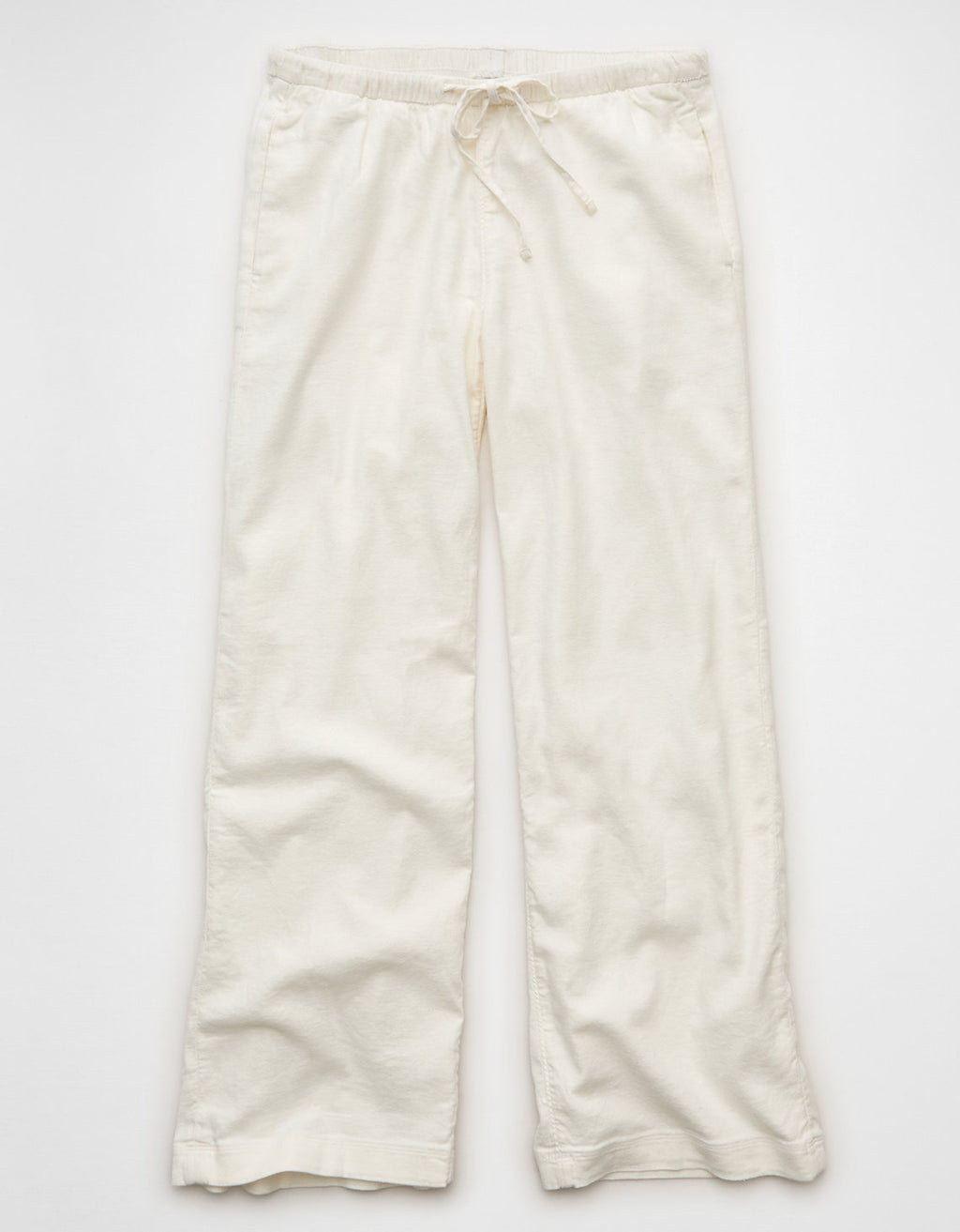 Pantalón ajustable de lino mezclado de talle bajo Ae Stretch - Blanco 0316_5696_100_f
