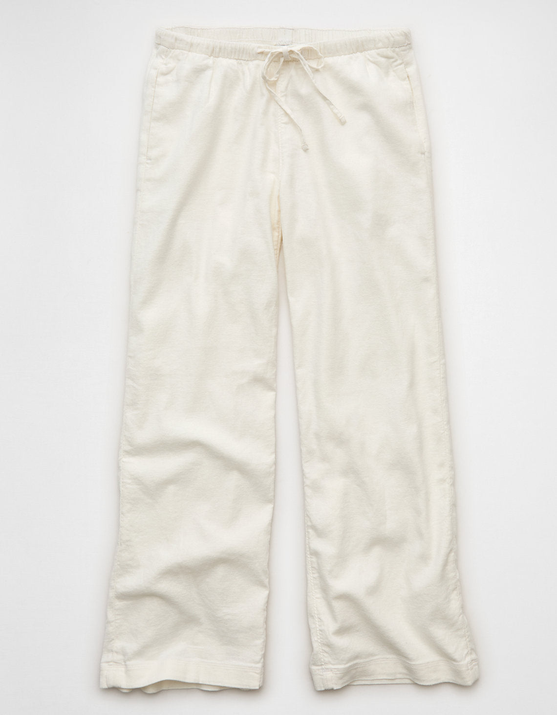 Pantalón ajustable de lino mezclado de talle bajo Ae Stretch - Blanco 0316_5696_100_f