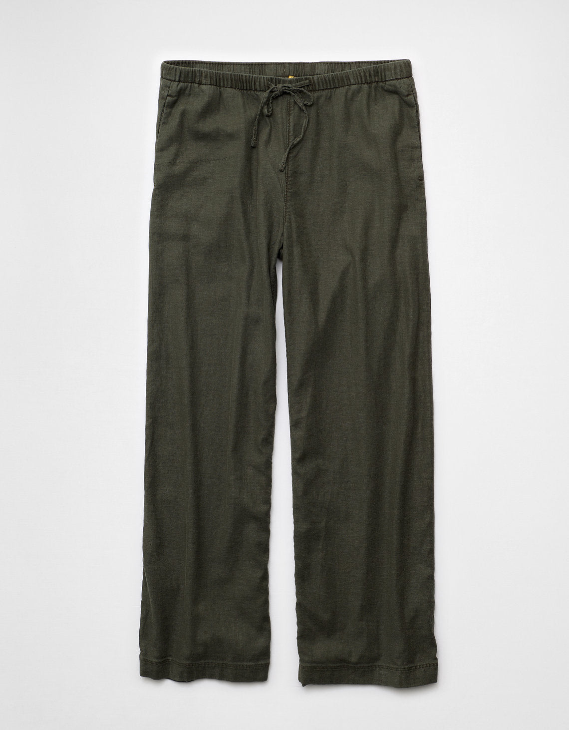 Pantalón ajustable de lino mezclado de talle bajo Ae Stretch - Verde 0316_5696_300_f