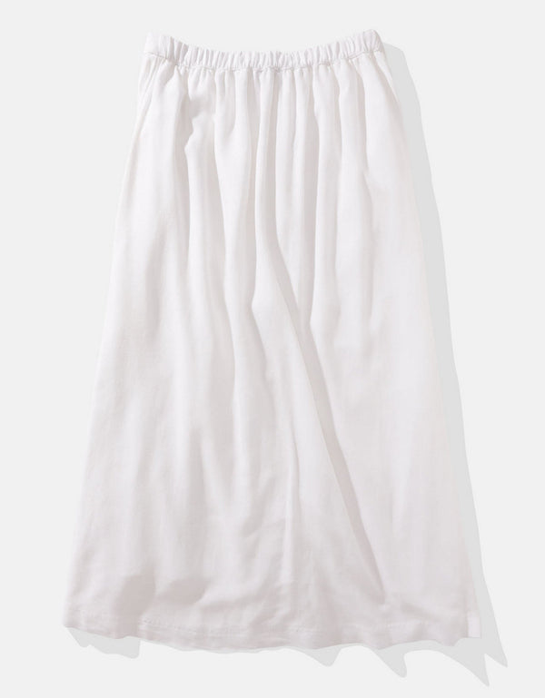 Falda AE larga con botones para mujer - Blanco