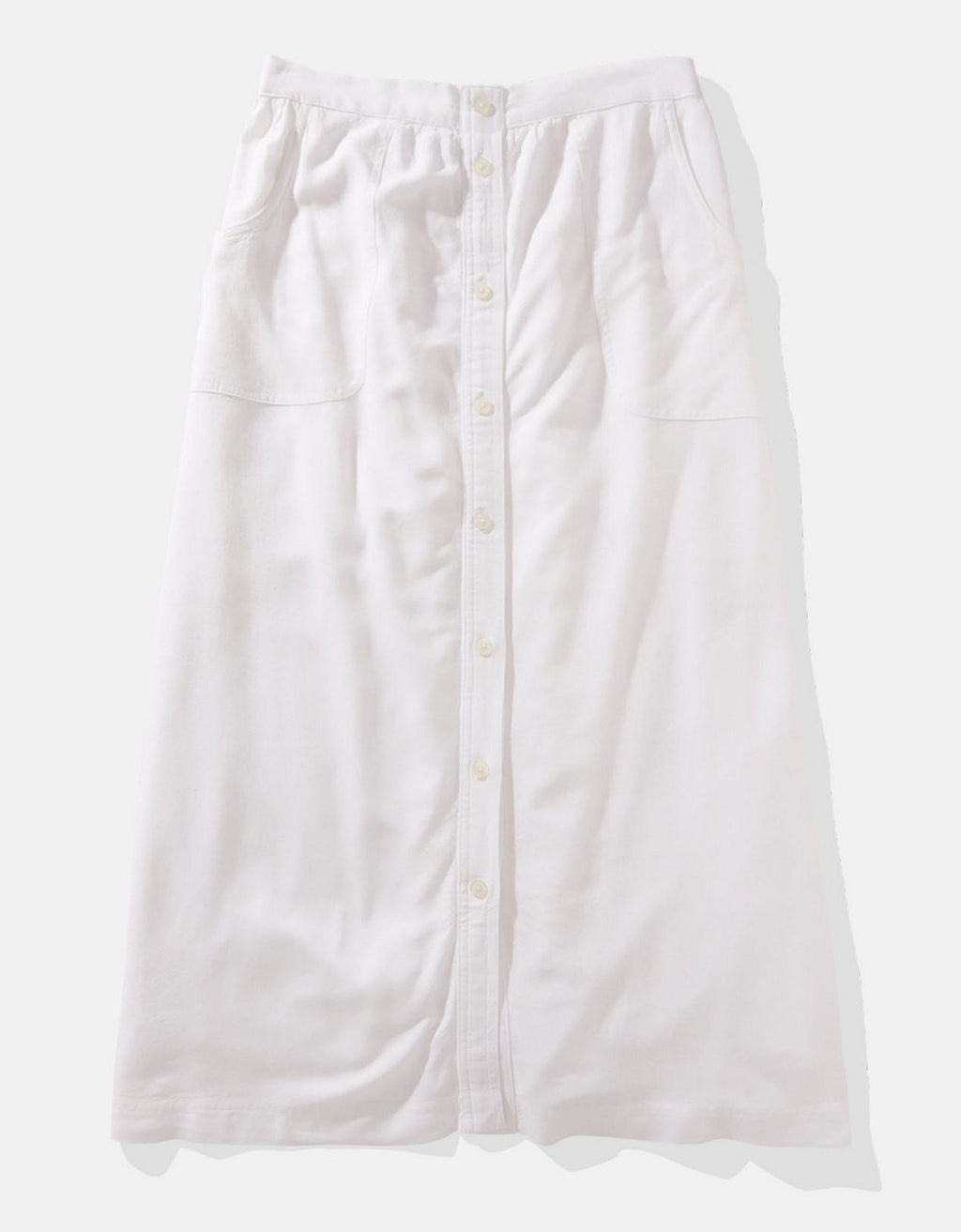Falda AE larga con botones para mujer - Blanco 0317_4909_100_f