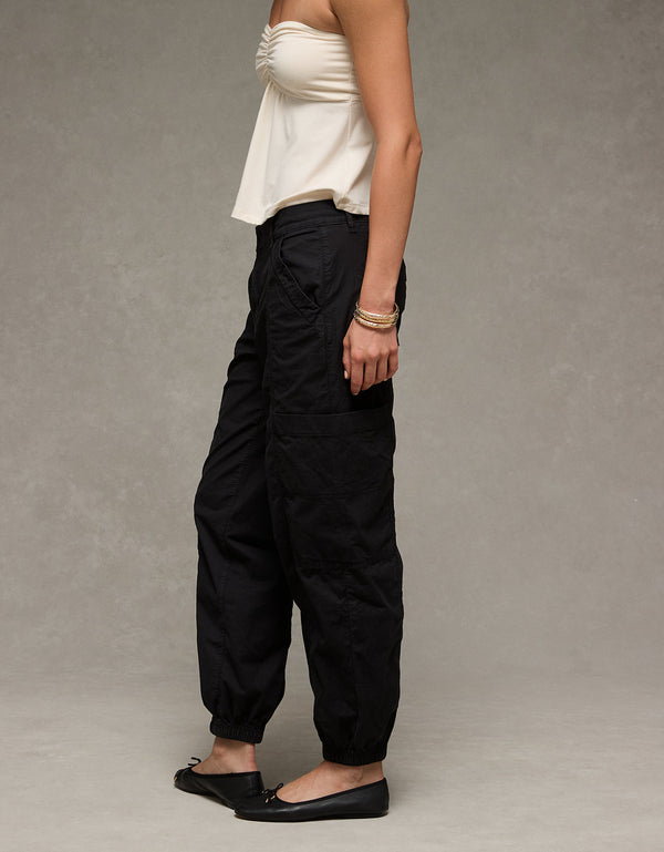 Jogger Baggy de Cargo Tiro Alto Ae - Negro
