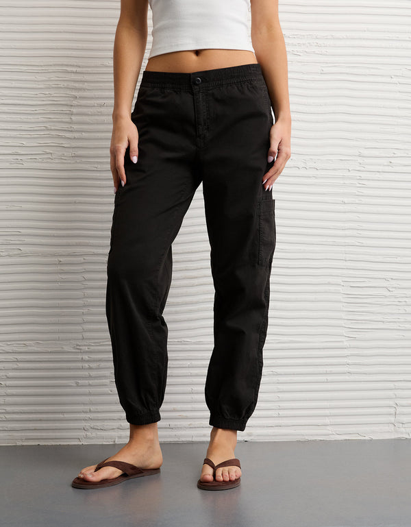 Jogger Baggy de Tiro Alto Ae - Negro