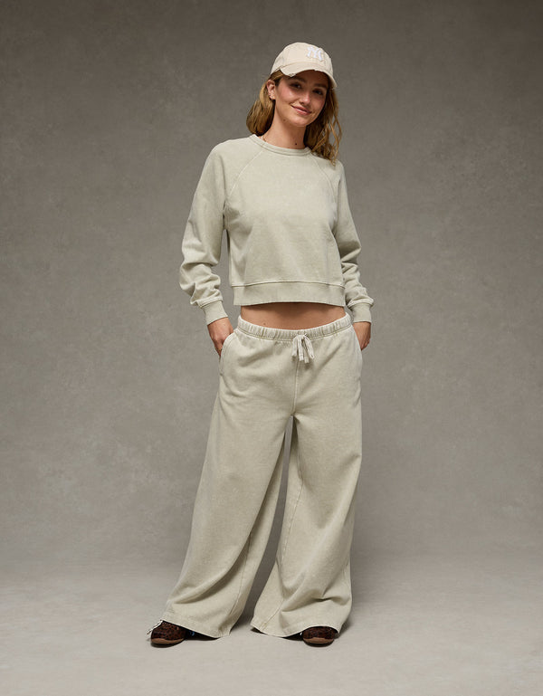 Pantalón Chándal Wide Leg Ae - Verde