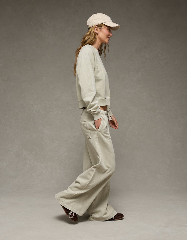 Pantalón Chándal Wide Leg Ae - Verde