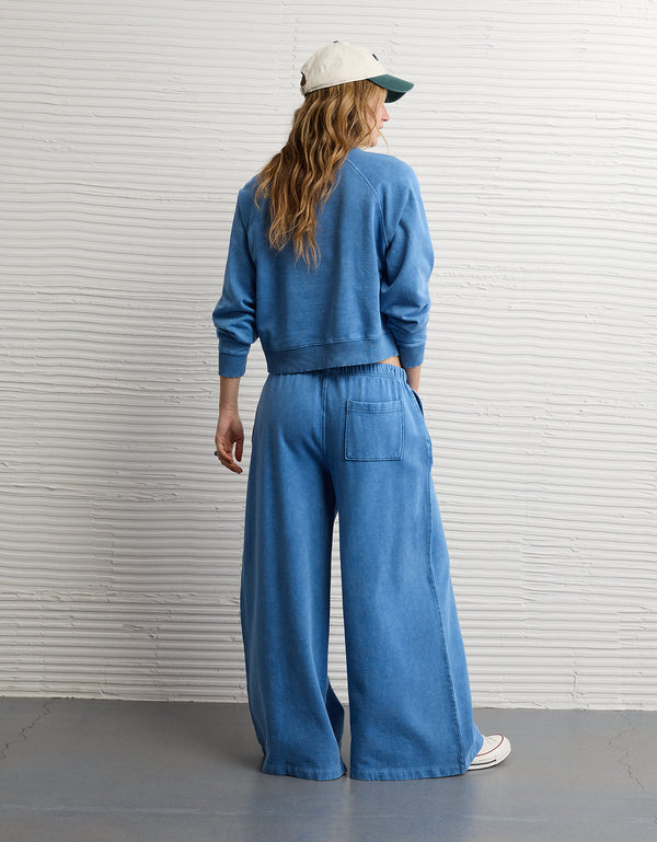 Pantalón Chándal Wide Leg Ae - Azul