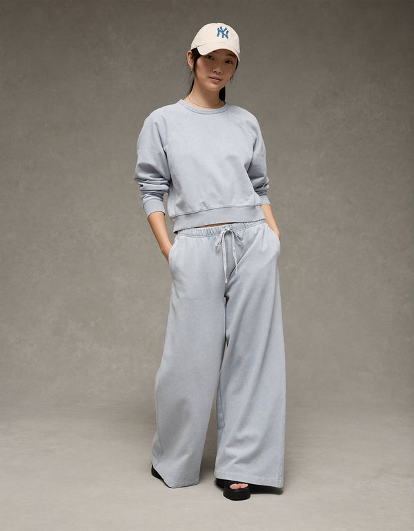 Pantalón Chándal Wide Leg Ae - Azul