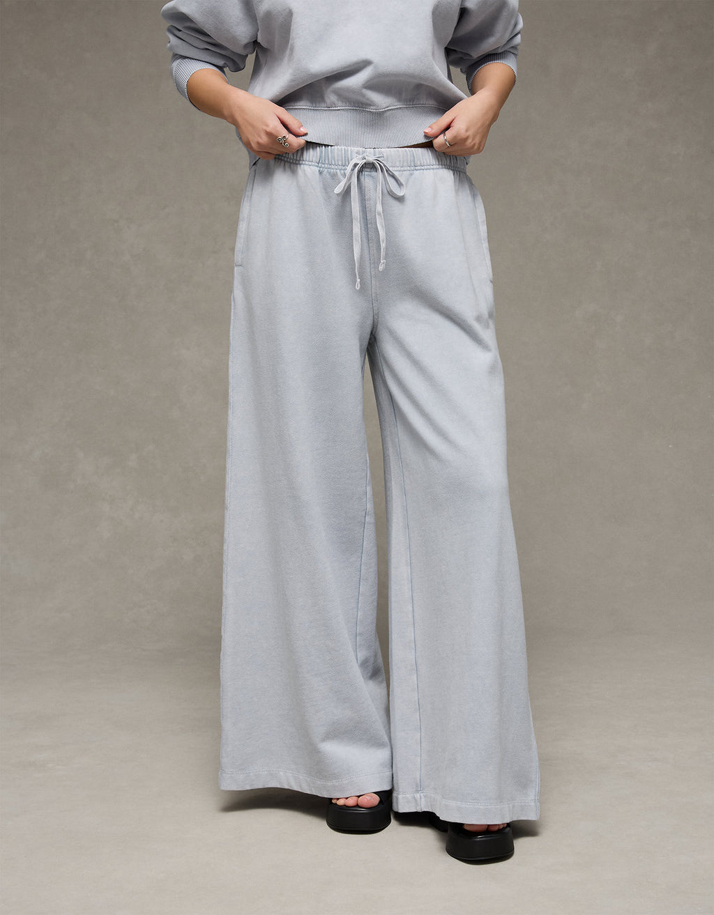Pantalón Chándal Wide Leg Ae - Azul 0329_5683_401_os