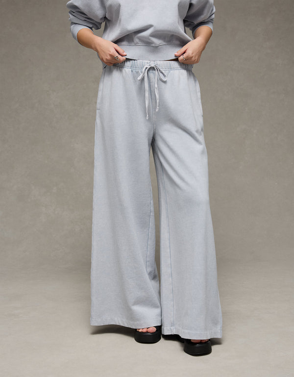 Pantalón Chándal Wide Leg Ae - Azul