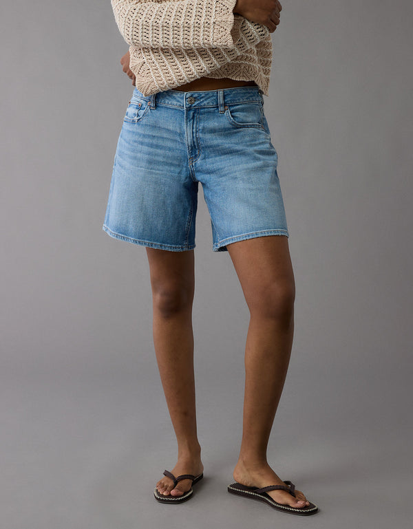 Ae Dreamy Drape Stretch 8 Jort holgado de tiro bajo - Azul