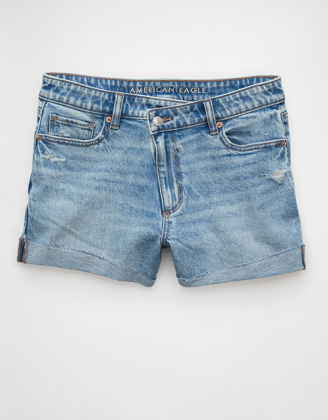 Short Mom en Denim con Rotos para Mujer - Azul 0338_8212_857_f