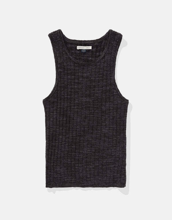 Tank top tejida de mujer AE - Negro