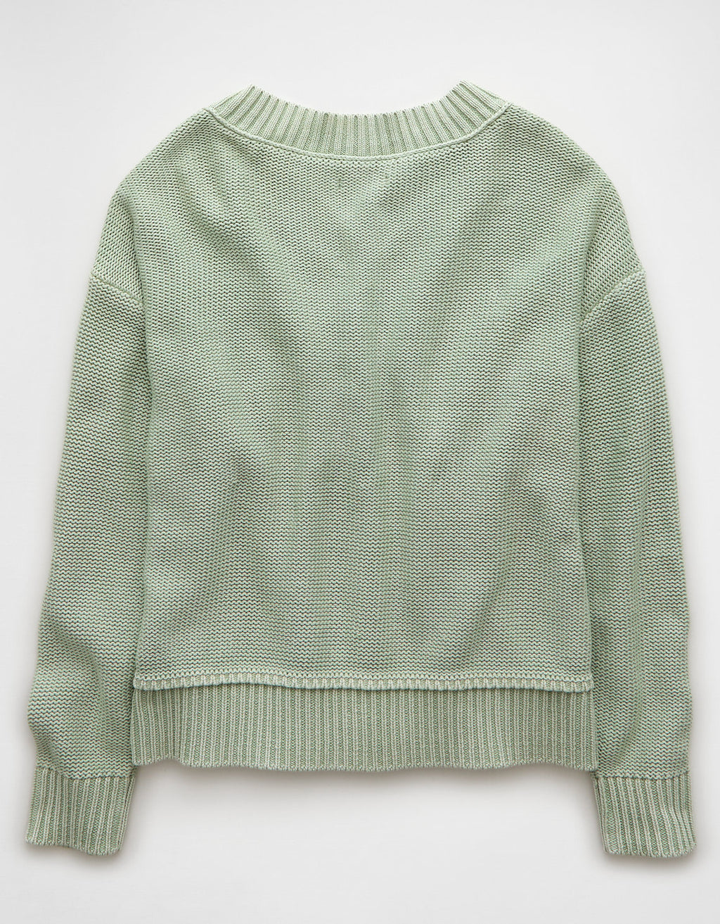 Buzo Tejido cuello en V cómodo para Mujer - Verde 0344_1447_300_b