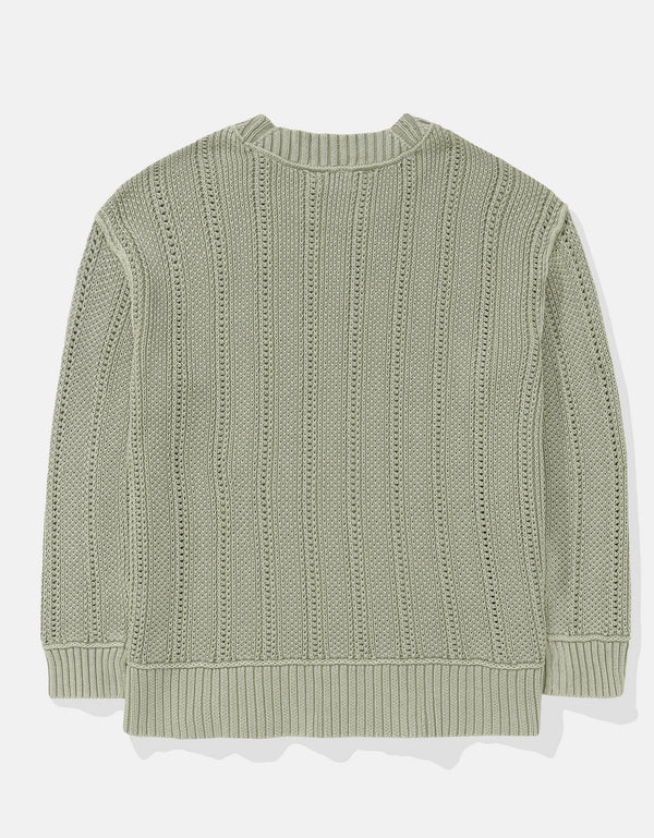 Suéter Oversized de Cuello Redondo Ae - Verde