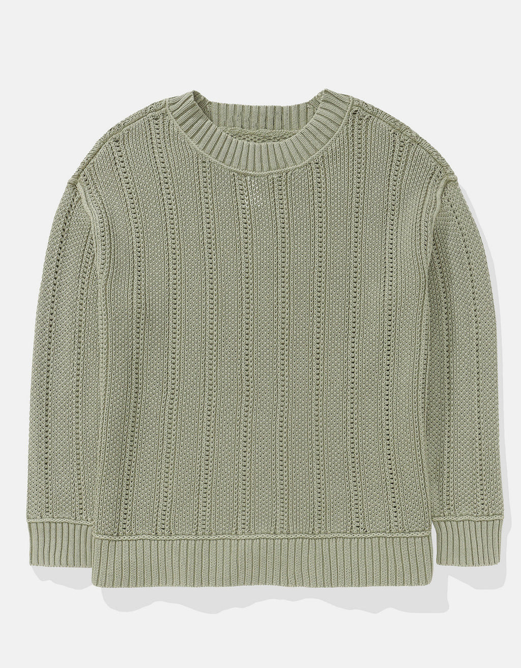 Suéter Oversized de Cuello Redondo Ae - Verde 0348_1652_365_f