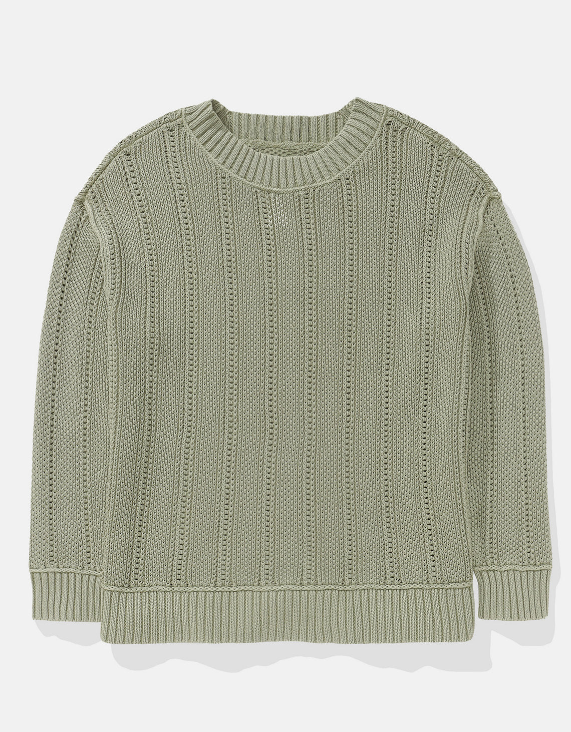 Suéter Oversized de Cuello Redondo Ae - Verde 0348_1652_365_f