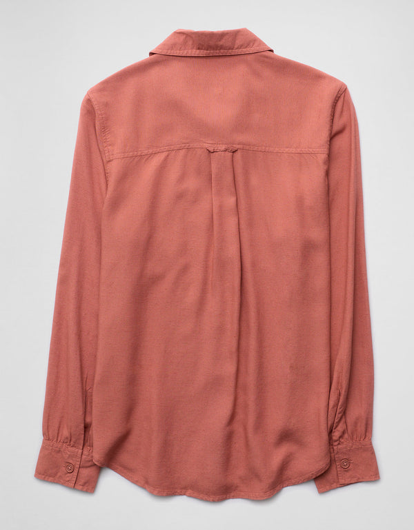 Camisa de manga larga con botones AE Bestie - Rosa