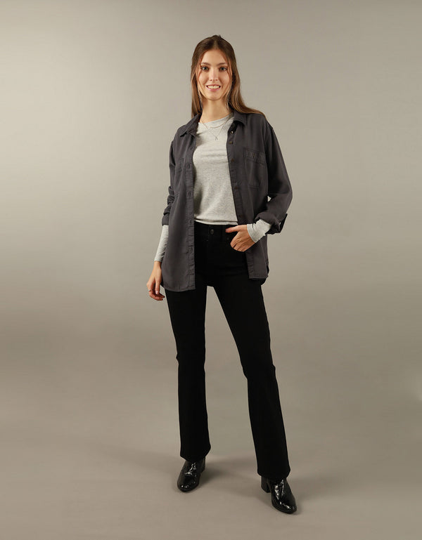Camisa Manga Larga Mujer AE - Negro