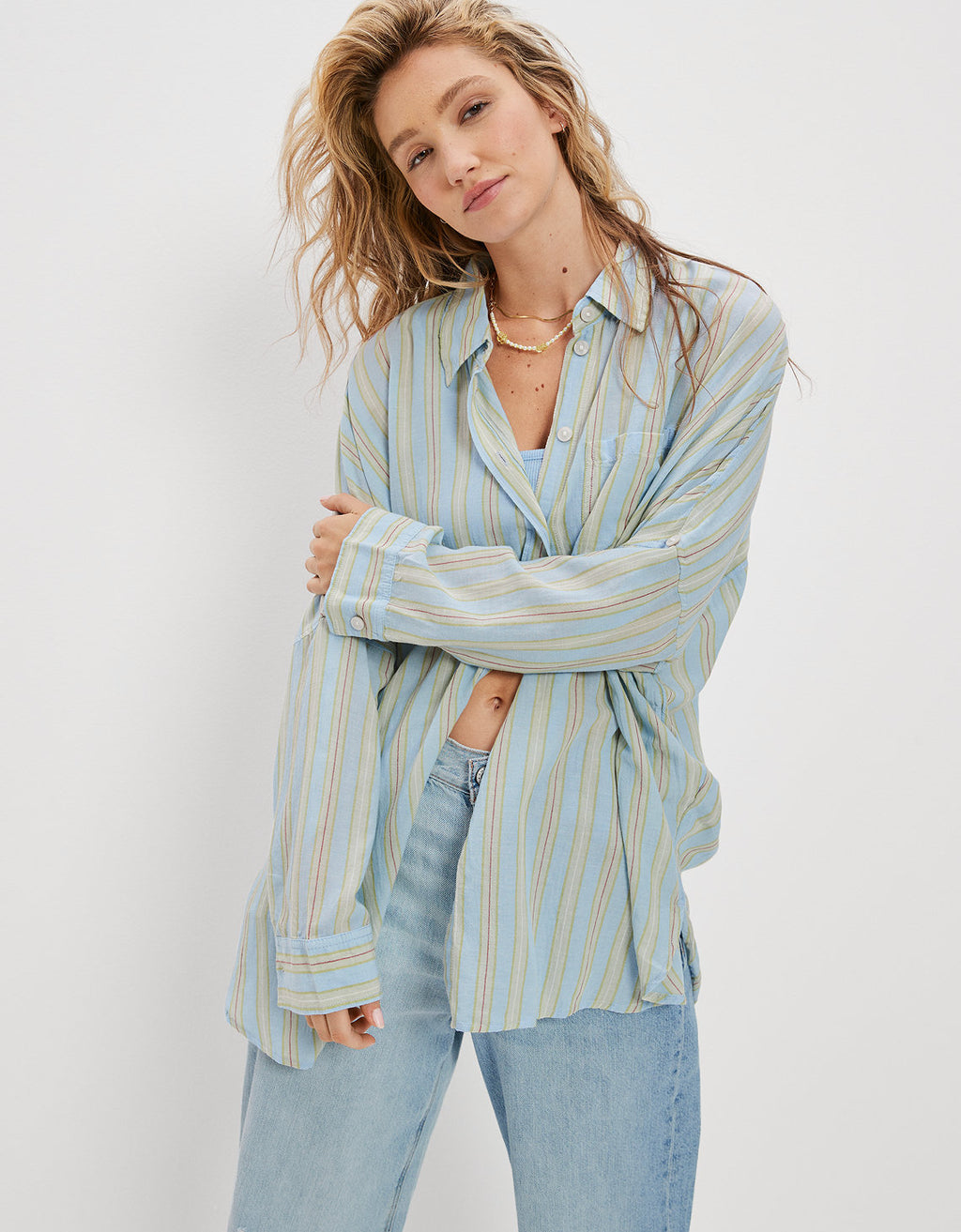 Camisa Ae Oversized - Azul 0355_4995_401_of