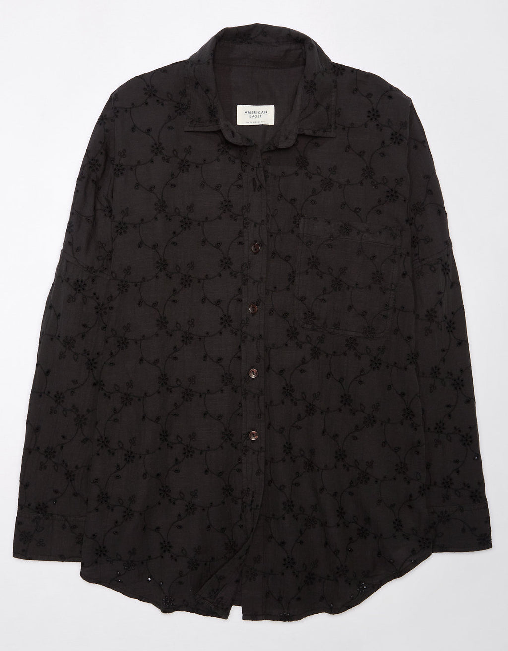 Camisa manga Larga Ae con botones - Negro 0355_5554_001_f