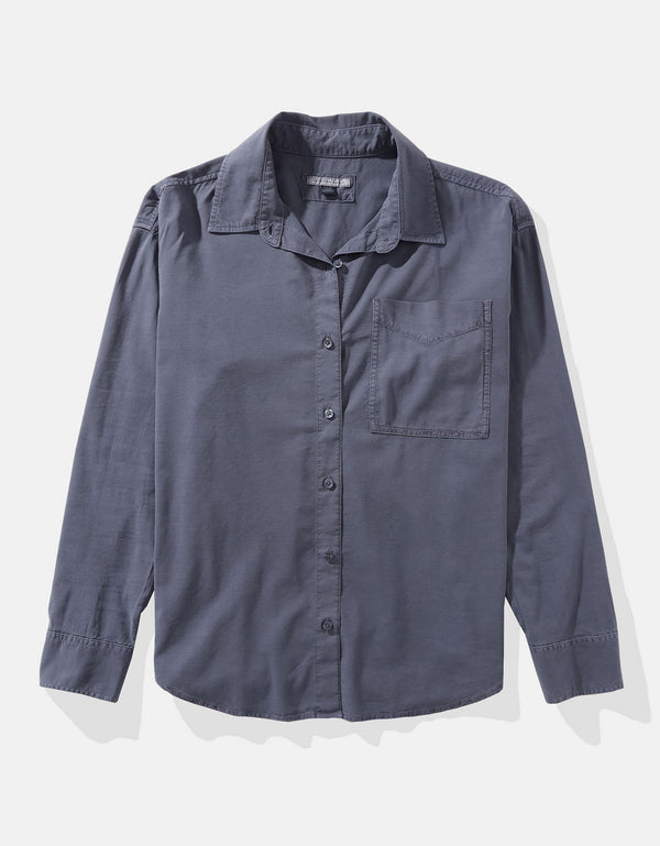Camisa AE con botones manga larga de Mujer - Azul