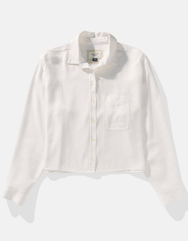 Camisa manga larga Ae con botones - Blanco