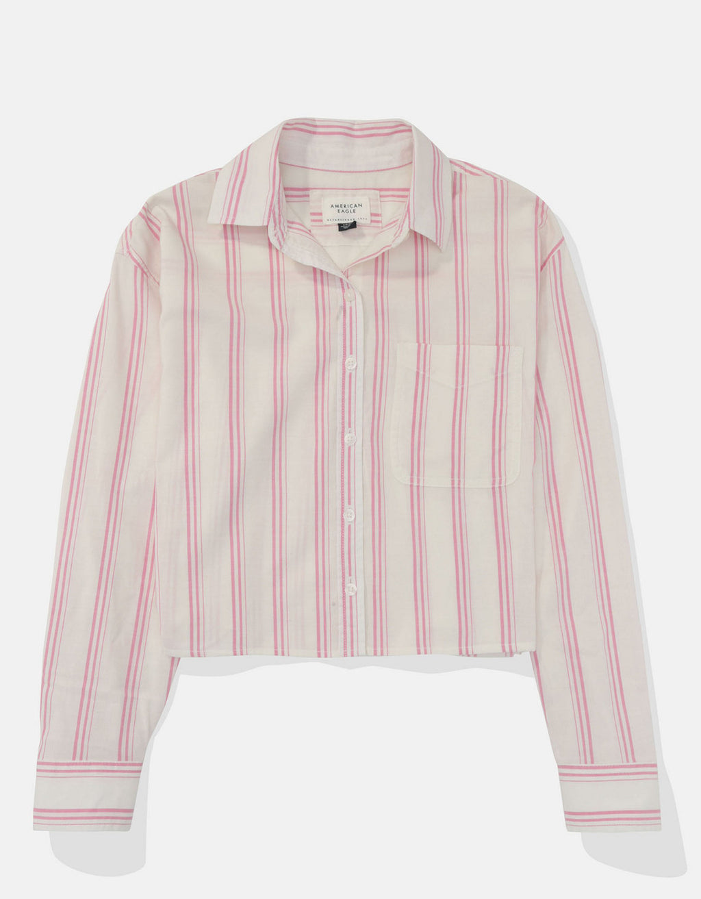 Camisa manga larga Ae con botones - Rosa 0355_5656_615_f