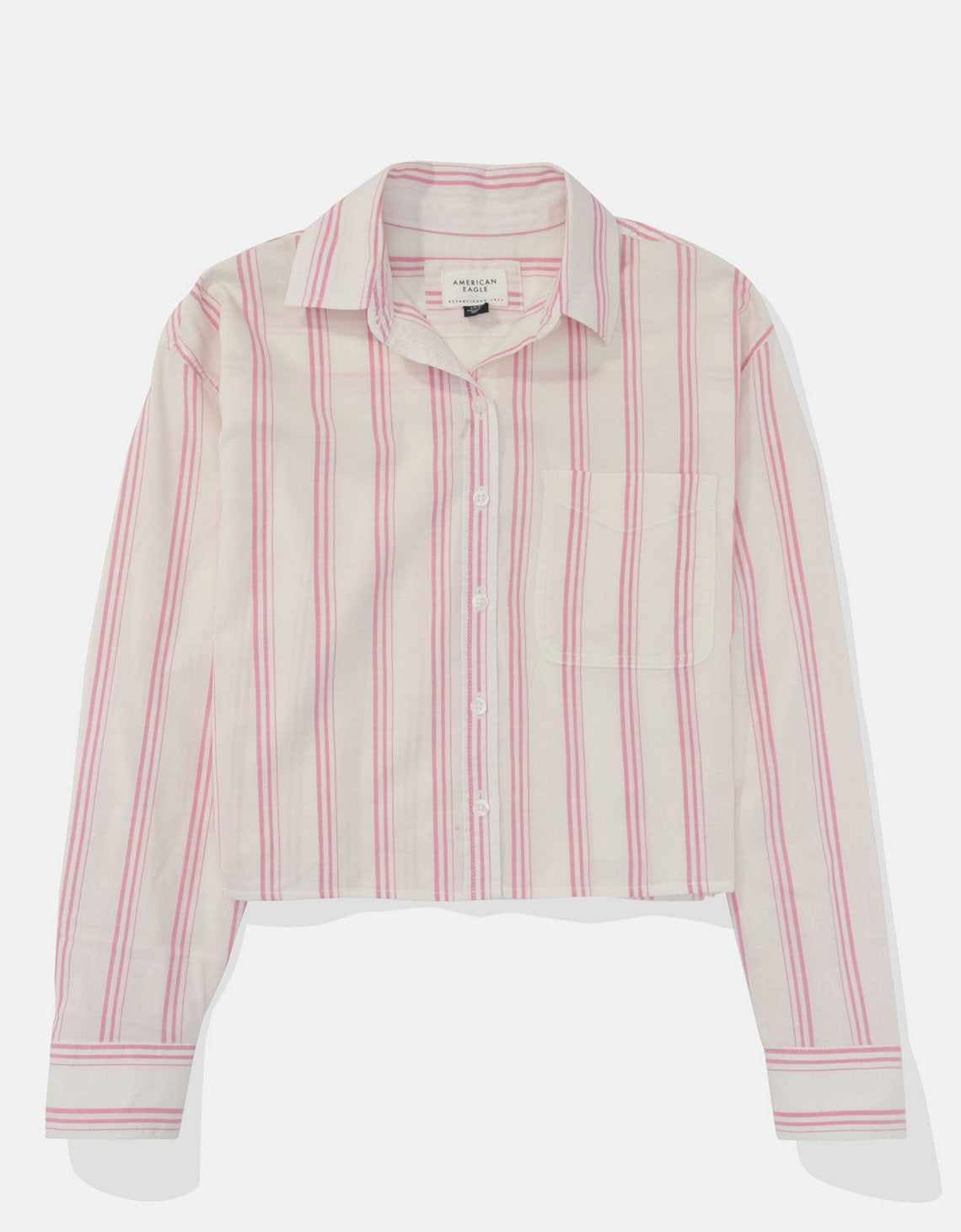 Camisa manga larga Ae con botones - Rosa 0355_5656_615_f