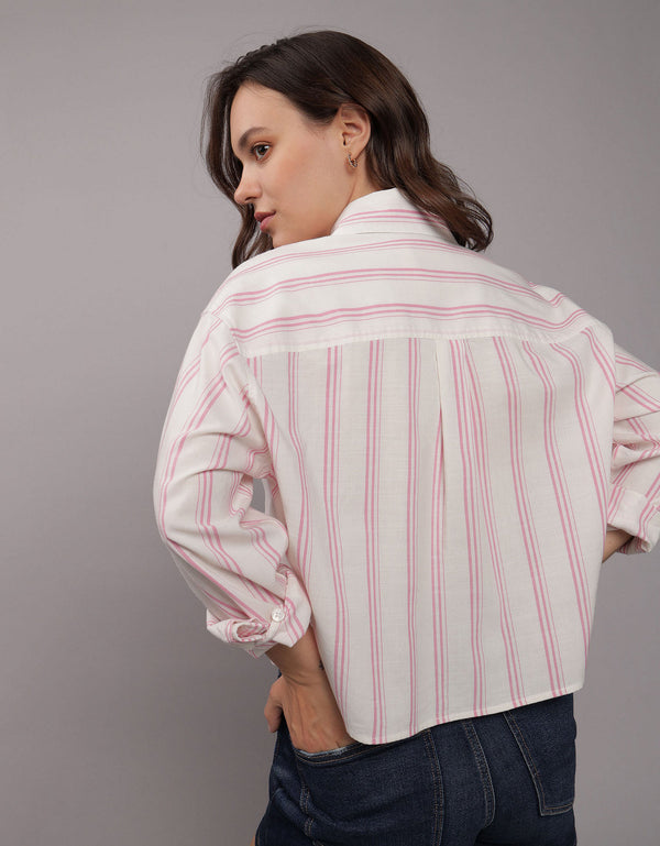 Camisa manga larga Ae con botones - Rosa