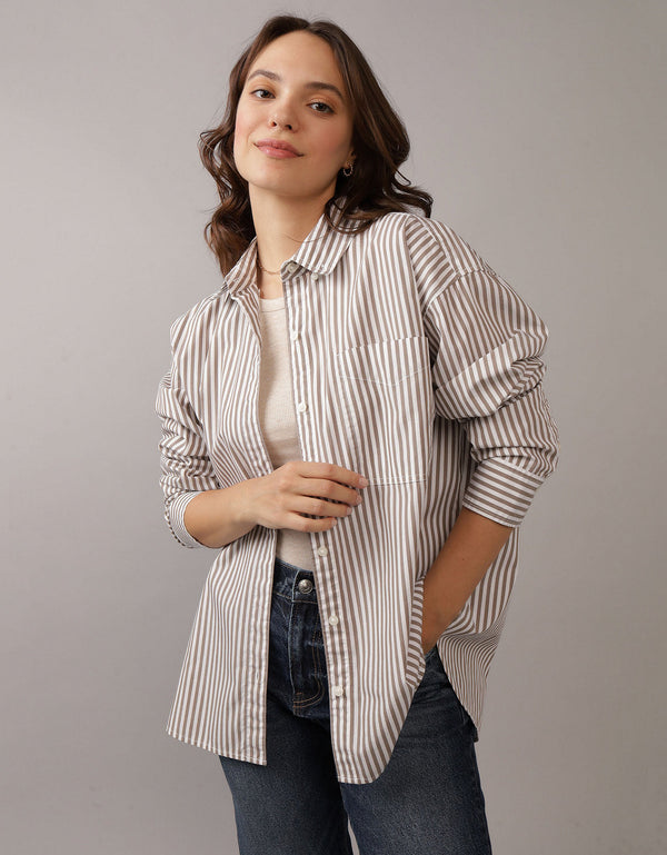 Camisa AE manga larga con bolsillo para mujer - Generico