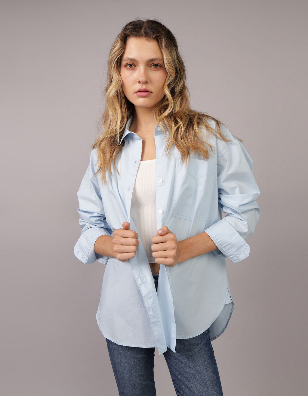 Blusa Oversized Mujer Ae - Azul 0355_5856_400_of