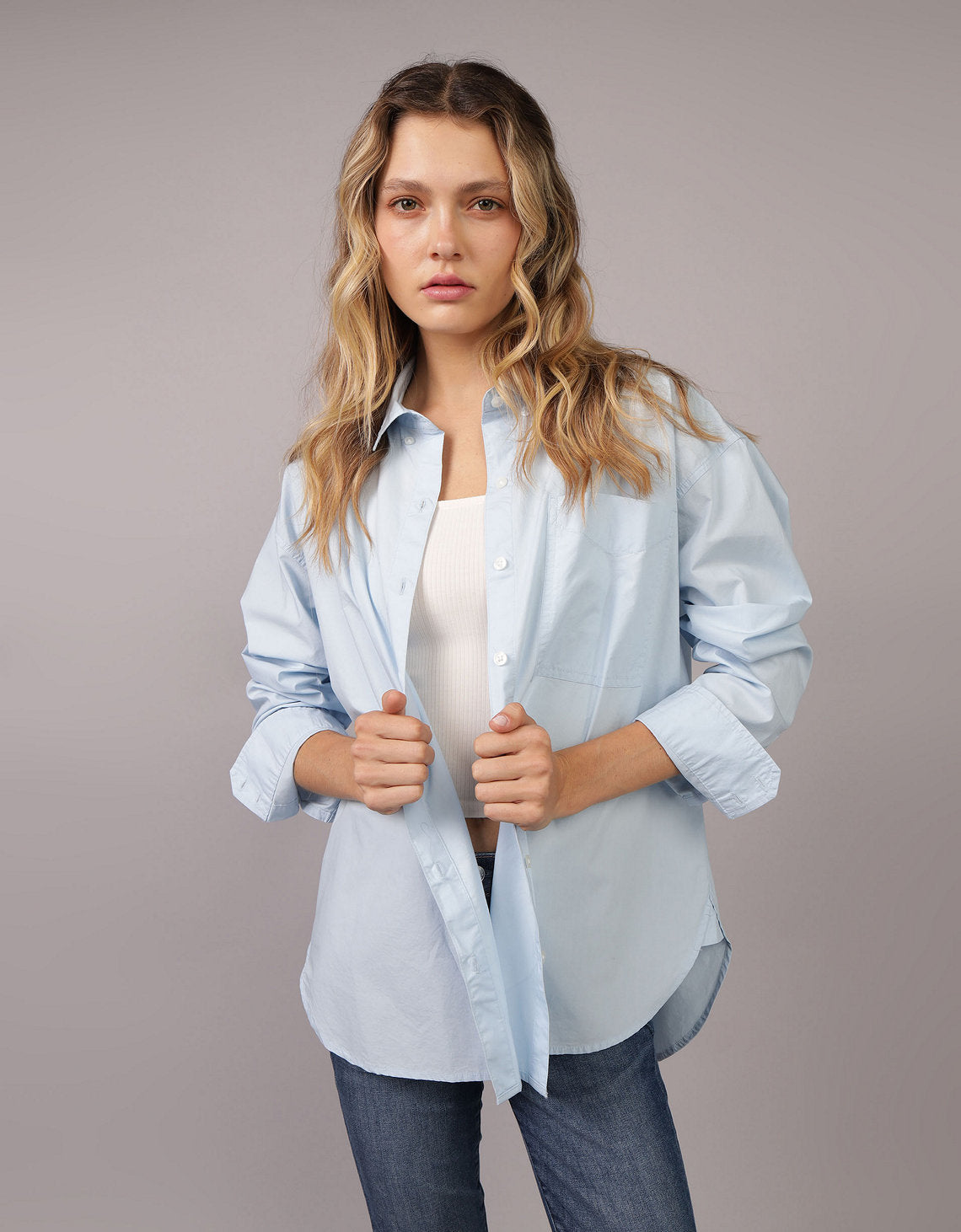 Blusa Oversized Mujer Ae - Azul 0355_5856_400_of