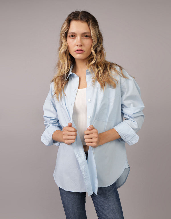 Blusa Oversized Mujer Ae - Azul