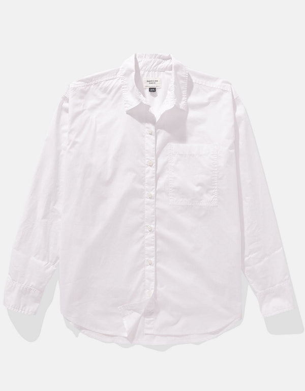 Camisa Clásica de Botones Corte Perfecto para Mujer - Blanco