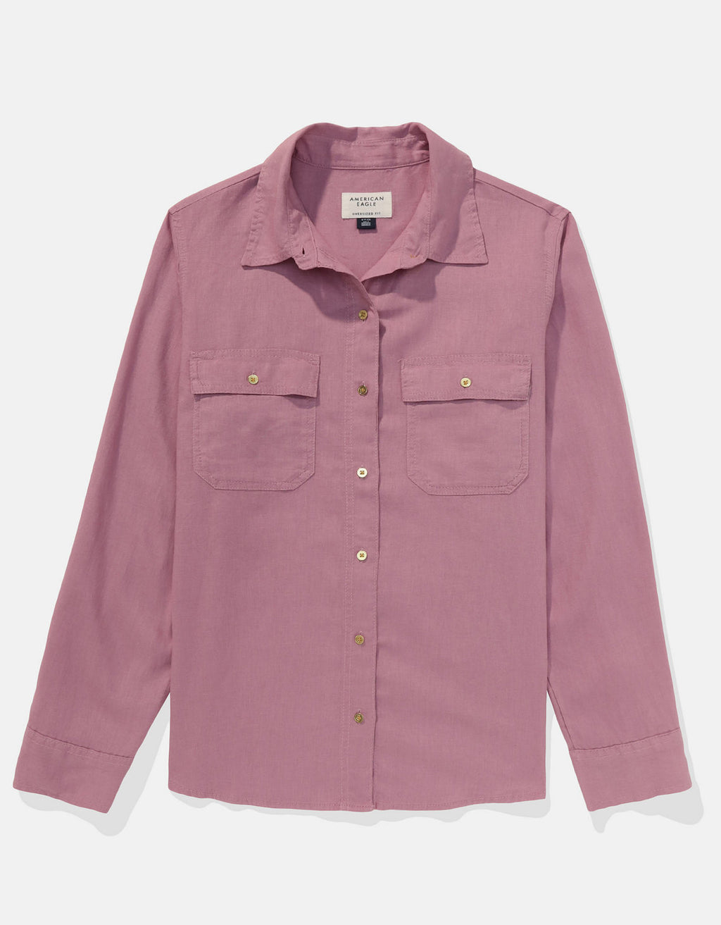 Camisa manga larga de botones de mujer AE - Morado 0355_6127_500_f